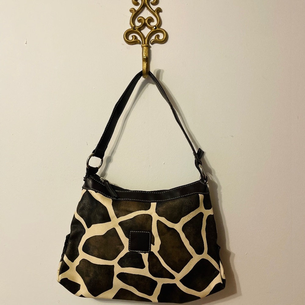 PULLED Giraffe Print Shoulder Bag, Purse